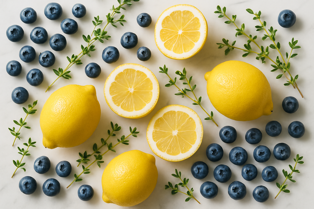 croissants with cheese and blueberry lemon thyme jam