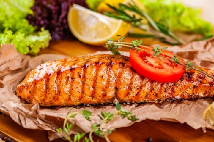 roasted salmon with farmhouse tomato jam