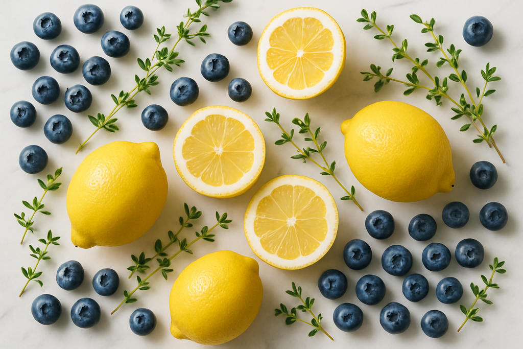 croissants with cheese and blueberry lemon thyme jam