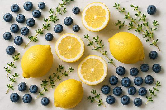 croissants with cheese and blueberry lemon thyme jam