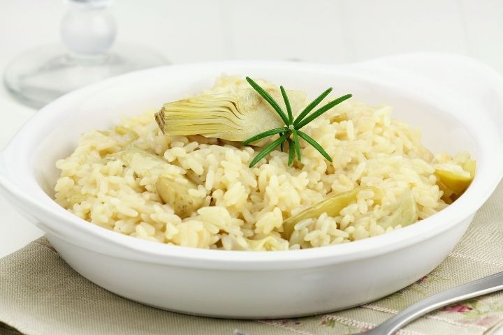 vegetarian lemon artichoke risotto